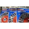 Image 2 : 3 NEW WESTWARD 6 INCH WIRE WHEEL BRUSHES RETAIL $49 EACH