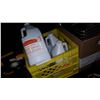 Image 1 : YELLOW CRATE OF 4 BOTTLES OF ANTIBACTERIAL SOAP