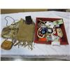 Image 1 : TRAY OF FIRST NATIONS ITEMS AND JEWELRY