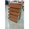 Image 2 : 6 DRAWER MAPLE FINISH HIGHBOY DRESSER