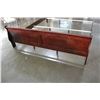 Image 2 : MAHOGANY FINISH KINGSIZE SLEIGH BED FRAME