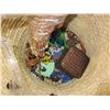 Image 2 : WICKER BASKETS, HAMPER, HANGING BEADS AND JEWELRY