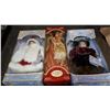 Image 1 : LOT OF 3 PORCELAIN DOLLS IN BOX