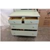 Image 2 : 4 DRAWER PAINTED GREEN DRESSER WITH MIRROR