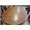Image 8 : ASHLEY OAK BAR HEIGHT DINING TABLE WITH EXTENSION, AND 4 UPHOLSTERED STOOLS, RETAIL $2699