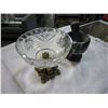 Image 2 : BRASS FOOTED CRYSTAL BOWL AND MORTAR AND PESTLE