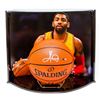 Image 1 : Kyrie Irving Signed NBA Game Ball Series Basketball with Custom Curve Display Case (Panini COA)