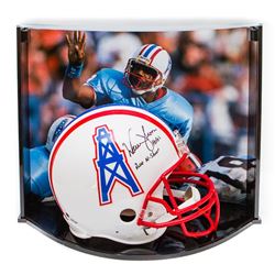 Warren Moon Signed LE Oilers Full-Size Authentic Pro-Line Helmet Inscribed  HOF 06    Run-N-Shoot  W
