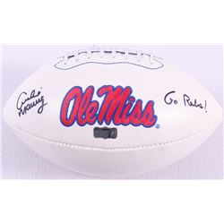 Archie Manning Signed Ole Miss Logo Football Inscribed  Go Rebs!  (Radtke COA)