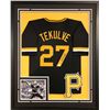 Image 1 : Kent Tekulve Signed Pirates 34x42 Custom Framed Jersey (JSA COA)