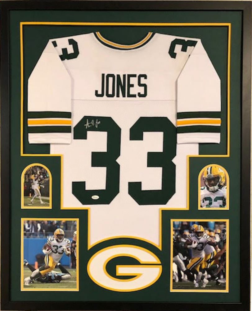 aaron jones autographed jersey