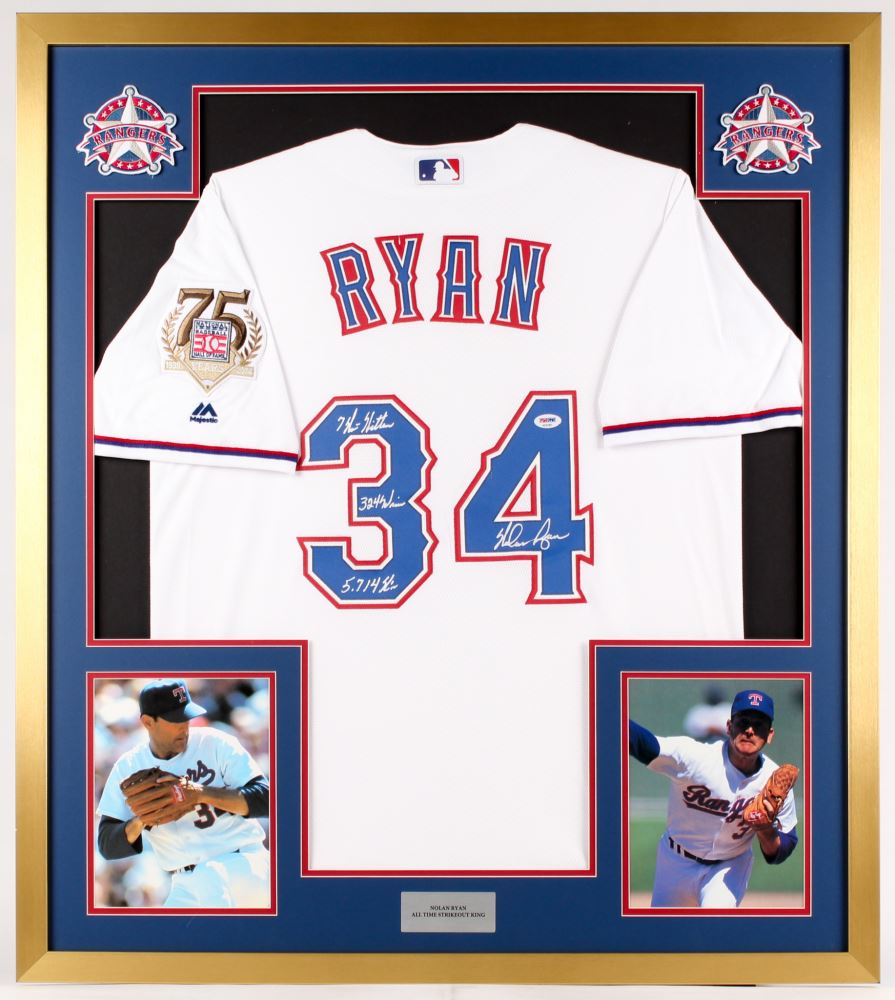 nolan ryan framed jersey