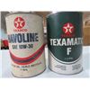 Image 1 : 2 1 LITRE OIL TINS TEXACO TEXAMATIC F TIN, VALVOLINE 10W40 CARDBOARD