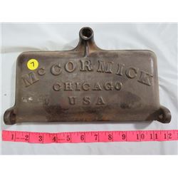 CAST IRON MCCORMICK MOTOR LID, CHICAGO USA