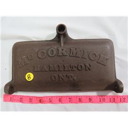 CAST IRON MCCORMICK MOTOR LID, HAMILTON, ONT