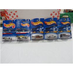 HOT WHEELS TOY VEHICLES, LOT OF 5 ASSORTED