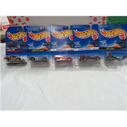 HOT WHEELS TOY VEHICLES, LOT OF 5 ASSORTED