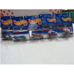 HOT WHEELS TOY VEHICLES, LOT OF 5 ASSORTED