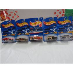 HOT WHEELS TOY VEHICLES, LOT OF 5 ASSORTED