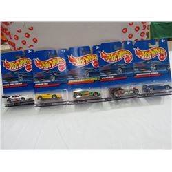 HOT WHEELS TOY VEHICLES, LOT OF 5 ASSORTED