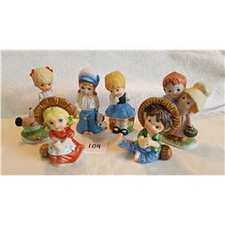 6 CHILD FIGURINES