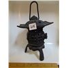 Image 1 : CAST IRON BLACK PAGODA CANDLE LANTERN 6.5"T, 5"W