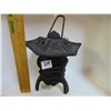 Image 2 : CAST IRON BLACK PAGODA CANDLE LANTERN 6.5"T, 5"W
