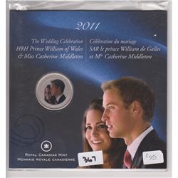 2011 COLORED 25 CENT PC WILLIAM & KATE WEDDING