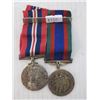 Image 2 : 2 WWII MEDALS – CNDN SERVICE MEDAL, GEORGE VI, BRITISH EMPIRE, 1939-35 CNDN VOLUNTARY SERVICE, RIBBO