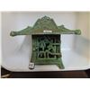 Image 2 : CAST IRON GREEN PAGODA CANDLE LANTERN 7"T, 7.5"W