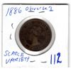 Image 2 : 1886 LARGE CENT OBVERSE 1 SCARCE
