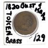 Image 1 : 1820 BRASS BUST & HARP COLONIAL TOKEN