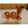 Image 2 : VINTAGE COPPER SALT AND PEPPER AND VAS