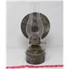 Image 1 : METAL/GLASS WALL COAL OIL LAMP W/ DEFLECTOR