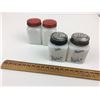 Image 1 : LOT 2 PAIR VINTAGE MILK GLASS SALT AND PEPPER