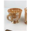 Image 5 : FIRE-KING ORANGE LUSTRE CREAM AND SUGAR