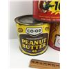 Image 2 : LOT OF 3 VINTAGE PEANUT BUTTER TINS - SQUIRREL, CO-OP