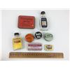 Image 1 : LOT OF VINTAGE MEDICINE TINS AND BOTTLES