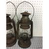 Image 2 : LOT OF 2 ANTIQUE BARN LANTERNS