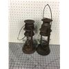Image 4 : LOT OF 2 ANTIQUE BARN LANTERNS