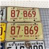 Image 5 : LOT OF SASKATCHEWAN LICENSE PLATES