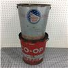 Image 1 : LOT OF 2 25LBS GREASE PAILS (NORTH STAR & CO-OP)