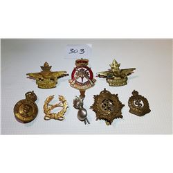 LOT OF 8 ARMY BADGES, *SOME RARE*