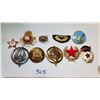 Image 1 : LOT OF 10 BADGES, FRANCE, RUSSIA, CANADA, UNKNOWN