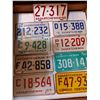 Image 1 : 9 SASK LICENSE PLATES, 1940s *REPAINTED*