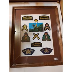 RCMP VINTAGE PATCHES, *FRAMED*