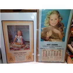 COCKSHUTT AND HATCHERY CALENDARS, 1962 - FILLMORE, SK; 1957 NORTH BATTLEFORD SK