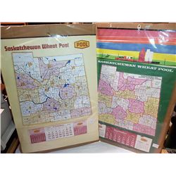 2 SASK WHEAT POOL CALENDARS, 1965 & 67