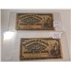 Image 1 : TWO 1900 25 CENT SHINPLASTERS,* TWO DIFFERENT SIGNATURES*