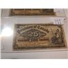 Image 2 : TWO 1900 25 CENT SHINPLASTERS,* TWO DIFFERENT SIGNATURES*